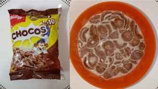 Kelloggs CHOCOS Recipe  chocos amp Milk [upl. by Eyoj]