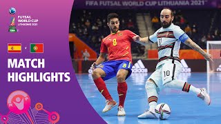 Spain v Portugal  FIFA Futsal World Cup 2021  Match Highlights [upl. by Llerrud36]