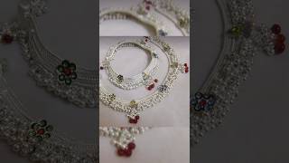 latest silver anklets design jewellery ytshortsvideo 2024short silverpayalcollection [upl. by Eicak]