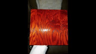 Fiery Vibrant Orange Wood Stain Using Liquid Solvent Wood Dye [upl. by Thorny509]