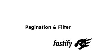 Fastify  Pagination amp Filter part08 [upl. by Ahsoek]