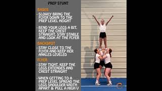 Prep half elevator stunt instructional video  cheerleading group stunts [upl. by Letsyrc458]