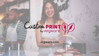 Custom print by Vegware  Elevate your brand today [upl. by Ellennad]