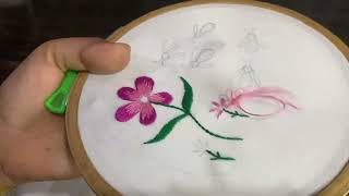 Flower Embroidery Design 🌸🧵 Dandelion Embroidery Design [upl. by Trilbie]