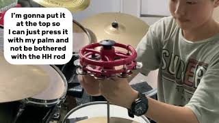 LP Click HiHat Tambourine  drums product reviews  HIHI [upl. by Ahsyek78]