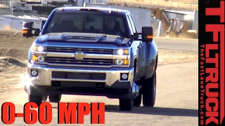 2017 Chevy Silverado 3500 060 MPH Review How Fast is the New Duramax [upl. by Eeloj]