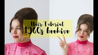 Easy 1960s Inspired Beehive Bouffant Hair Tutorial [upl. by Lozano]