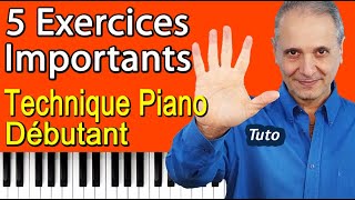 5 exercices débutant pour améliorer votre technique Piano TUTO PIANO GRATUIT [upl. by Netnilc511]