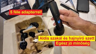 Ambiano Aldis haj és szakálnyíró ápoló szett 5 féle cserélhető adapterrel [upl. by Sarnoff691]