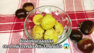 CÓMO ASAR CASTAÑAS EN EL MICROONDAS en 3 minutos con TRUCO para pelarlas fácilmente [upl. by Luise]