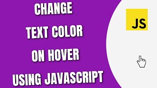 Change Text Color on hover using JavaScript HowToCodeSchoolcom [upl. by Anaeco891]