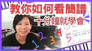 《教你如何看簡譜 》容易上手的簡譜 Sarah老師 鋼琴教學 詩歌敬拜 [upl. by Asiek436]