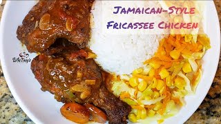 JamaicanStyle Fricassee Chicken made EASY  Fry amp CookDown Chicken  Whitneys Kitchen Jamaica [upl. by Eckhardt]