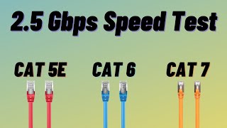 Ethernet cables speed tested  25 Gbps Cat 5ECat 6 and Cat 7 cables SPEED comparision [upl. by Lemyt351]