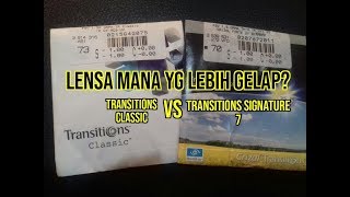 Transitions Signature 7 VS Transitions Classic Lensa Mana yg Lebih Gelap [upl. by Ennovehs]