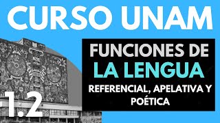 ✅Español UNAM Funciones de la lengua REFERENCIAL APELATIVA Y POÉTICA  Curso completo UNAM [upl. by Thora]