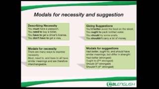 modals for necessity and suggestion [upl. by Selrac]