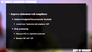 20110118Abdominal Compartment Syndrome Part 3mov [upl. by Nelli276]