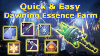 Fastest way to farm Dawning Essence  Destiny 2 [upl. by Eddina]