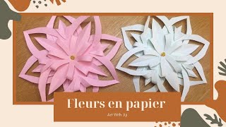 Origami  Fleurs en papier  Bricolage  Comment fabriquer des fleurs en papier [upl. by Lanaj]