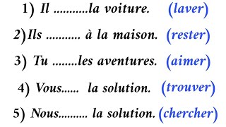 تعلم اللغة الفرنسية بطريقة مبسطة Les verbes du 1 er groupe exercice [upl. by Alene]