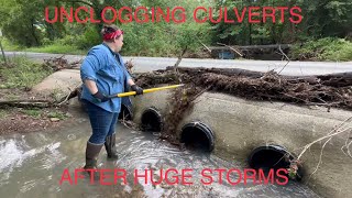 UNCLOGGING CULVERTS FROM LOTS OF RAINFALLNorthern Territory 21 082023 [upl. by Clementas]