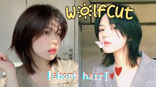 WOLFCUT✁ short hair  TUTORIAL step by step✧ [upl. by Notsej564]