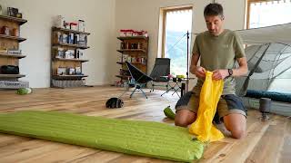 Comment gonfler un matelas gonflable Exped  Avec le sacpompe Schnozzel [upl. by Aicele]