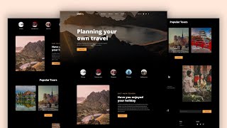 Complete Responsive Website Using HTML CSS  Responsive Travel amp Tour Website Design Tutorial [upl. by Watkins264]