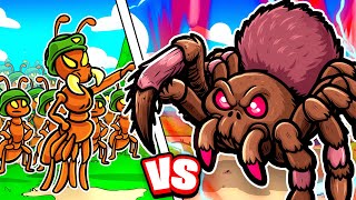 100000 ANT ARMY vs MASSIVE SPIDER in Pocket Ants [upl. by Nosidda]