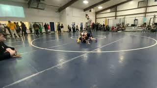 Platte Valley Middle School Wrestling Tournament Jayvion 80 lbs Match 2 1272024 11 [upl. by Yt]