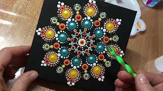 How to use Stencils and guidelines and for Dot painting mandalas [upl. by Nikolai]