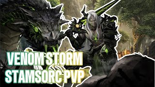 VENOM STORM STAMINA SORCERER PVP BUILD ELDER SCROLLS ONLINE [upl. by Short]