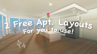 ♡︎2 free apartment layoutsspeedbuild  Welcome to Bloxburg♡︎ [upl. by Lissak]