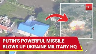 Boom Russian Iskander Missile Strike Decimates Ukrainian Military HQ In Donbass  Watch [upl. by Pepi521]