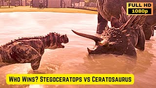 Who wins Stegoceratops vs Ceratosaurus  Jurassic World Evolution [upl. by Lobiv]