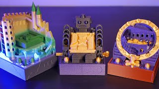 3 Awesome 3D Printed Marble Mazes designed by Jacob Surovsky  TimeLapse  OctoLapse Compilation [upl. by Imelida]