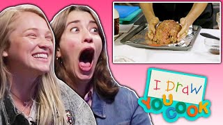 Alix amp Alexis React To Their First I Draw You Cook Episode • Tasty [upl. by Uaerraj]