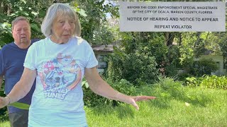 ANGRY KAREN amp CODE ENFORCEMENT She shows up with Husband and DEMANDS we STOP Mowing [upl. by Ferrick]