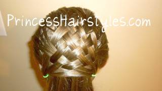 Basket Weave Hairstyle Design Hair4myprincess [upl. by Niven]