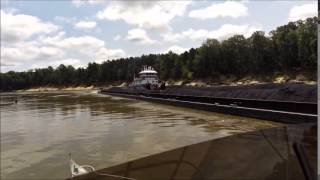 Coal Barges On The Tombigbee Waterway [upl. by Eical]