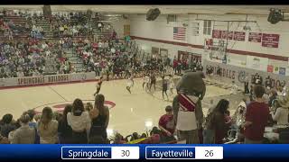 6A West Basketball Fayetteville Bulldogs Vs Springdale Bulldogs [upl. by Bronder]