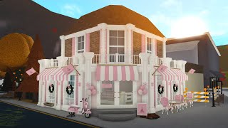 Building a PINK bakery in Roblox bloxburg [upl. by Bradski106]