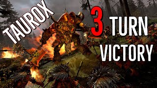 How to beat Tauroxs campaign in 3 turns on legendary difficulty in Total War Warhammer 2 [upl. by Primo]