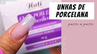 UNHAS DE PORCELANA  ACRILICO  PASSO A PASSO ATUALIZADO [upl. by Malet]