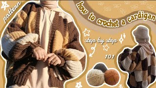 How to crochet a cardigan  pattern included 🌼 [upl. by White]