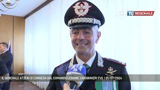 IL GENERALE ATZENI SI CONGEDA DAL COMANDO LEGIONE CARABINIERI FVG  01072024 [upl. by Gilmour]