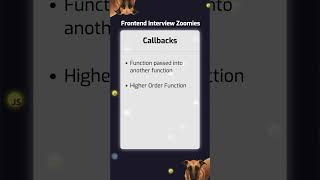 What are Callbacks javascript coding frontendinterview frontend webdevelopment [upl. by Christel149]