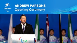 Andrew Parsons Beijing 2022 Opening Statement  Paralympic Games [upl. by Kenelm21]