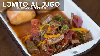 LOMITO AL JUGO  COMIDA PERUANA  RECETA DE ACOMERPE [upl. by Eve]